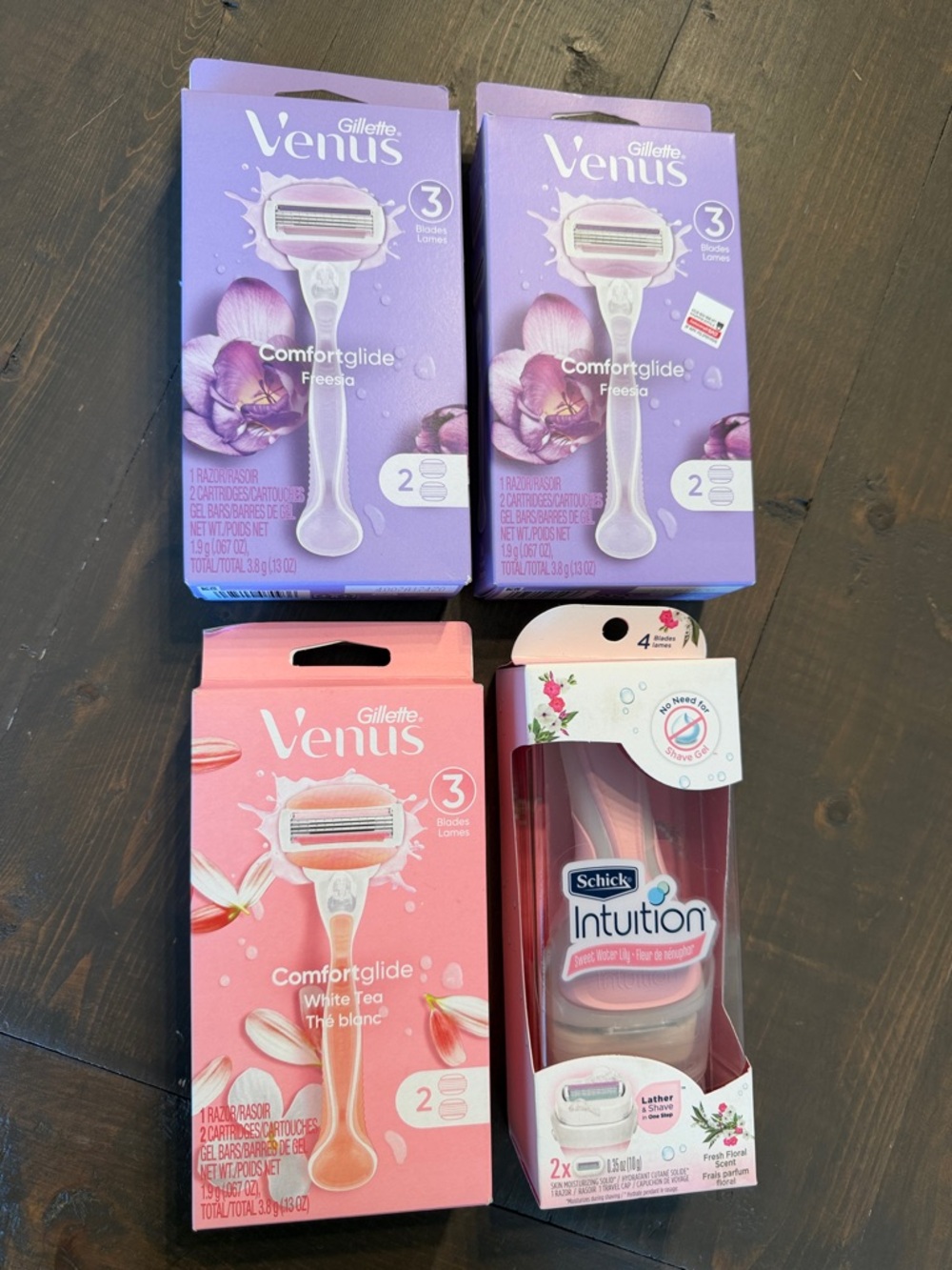 New Gillette Venus Comfortglide Razors & Schick Intuition Razor